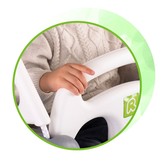 Schommel - baby en peuter - meegroei - grijs-wit - tot 30 kg