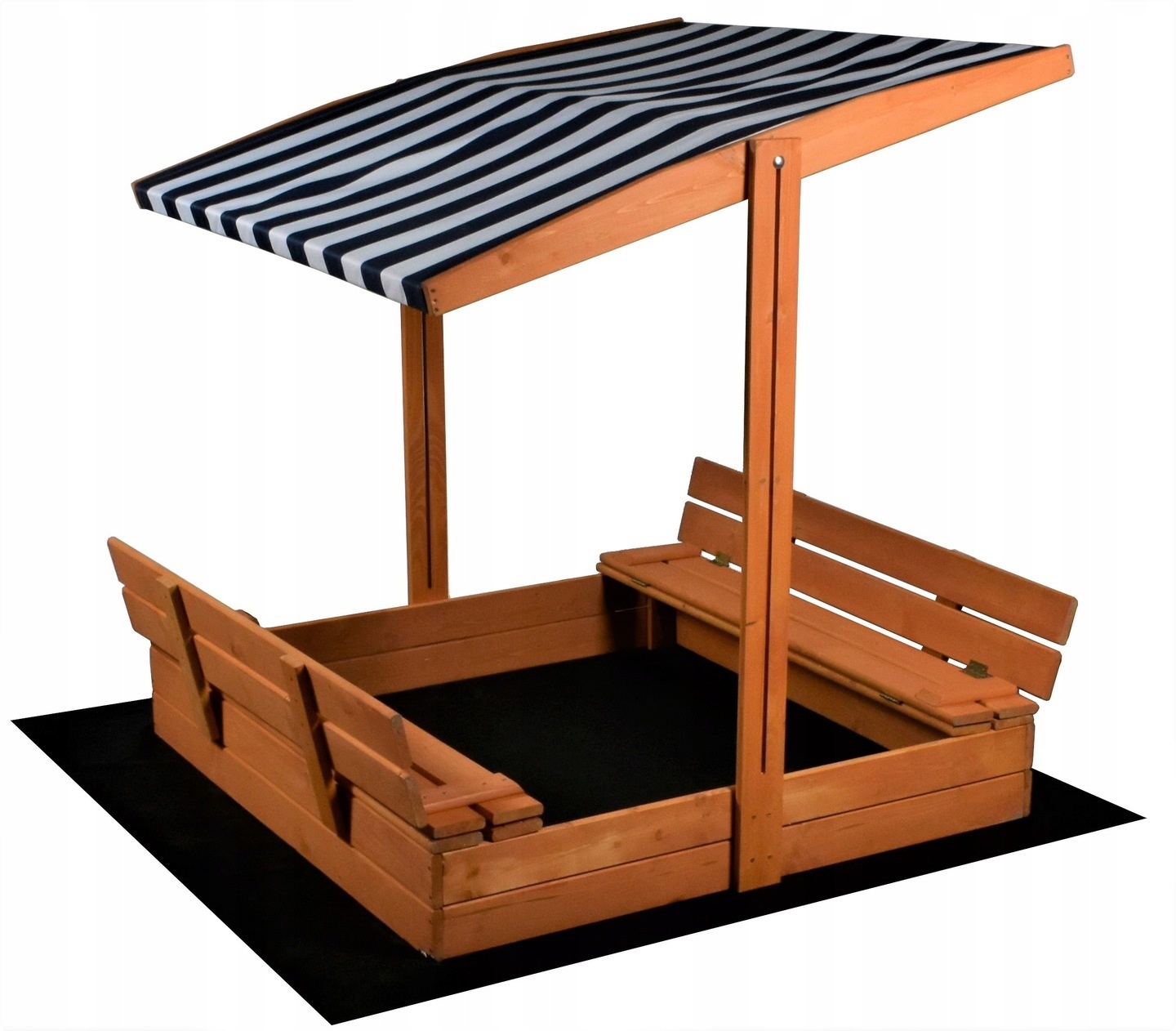 Zandbak - met dak - speelgoed - grondzeil - 120x120x120 cm