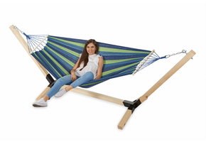 Hangmat - met standaard - tot 300 kg - 325x90x110 cm