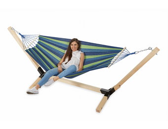 Hangmat - met standaard - tot 300 kg - 325x90x110 cm