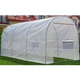 Tuinkas 3x2x2 meter - wit - met 6 klamboe ramen - 6m2