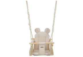 Baby schommelstoel - crème - max. 20 kg - met oren