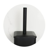 Staande wc rolhouder met toiletborstel - 20x80cm - zwart