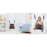 Houten baby schommel - grijs