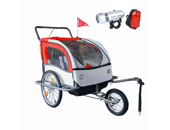 Fietsaanhanger kind - schokbreker - rood