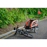 Fietskar kind - buggy - 2-zits - rood