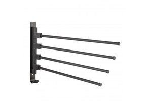 Handdoekrek - wandmontage - 46,5x30,5 cm - zwart