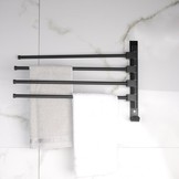 Handdoekrek - wandmontage - 46,5x30,5 cm - zwart