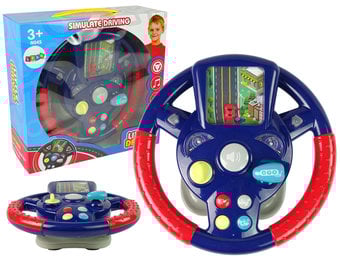 Speelgoed autostuur - rijsimulator - blauw & rood