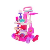 Kinder schoonmaakset - met speelgoed stofzuiger - 51 cm - roze