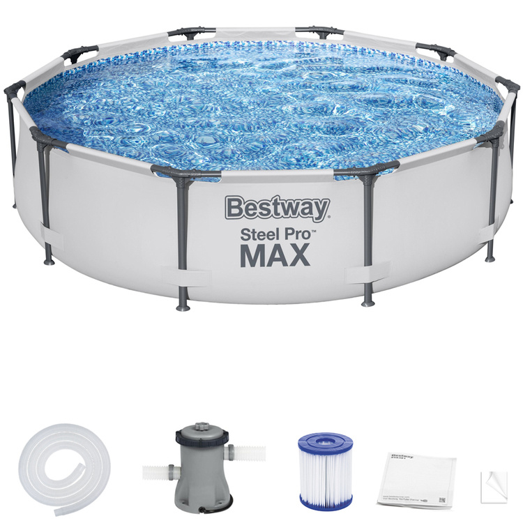 Bestway zwembad met pomp - opzetzwembad - 305x76 cm - wit