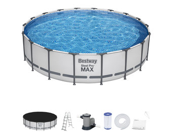 Bestway zwembad - met pomp en zwembad trap - 549x122 cm - wit