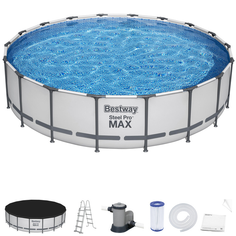Bestway zwembad - met pomp en zwembad trap - 549x122 cm - wit