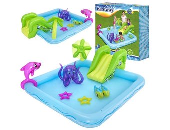 Kinderzwembad - met glijbaan - 239x206x86 cm - Bestway Aquarium