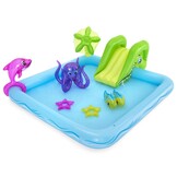Kinderzwembad - met glijbaan - 239x206x86 cm - Bestway Aquarium
