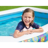 Opblaas zwembad - Bestway - 229x152x56 cm - blauw met bloemen