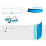 Bestway zwembad - opblaas zwembad - rond - 366 x 76 cm - blauw