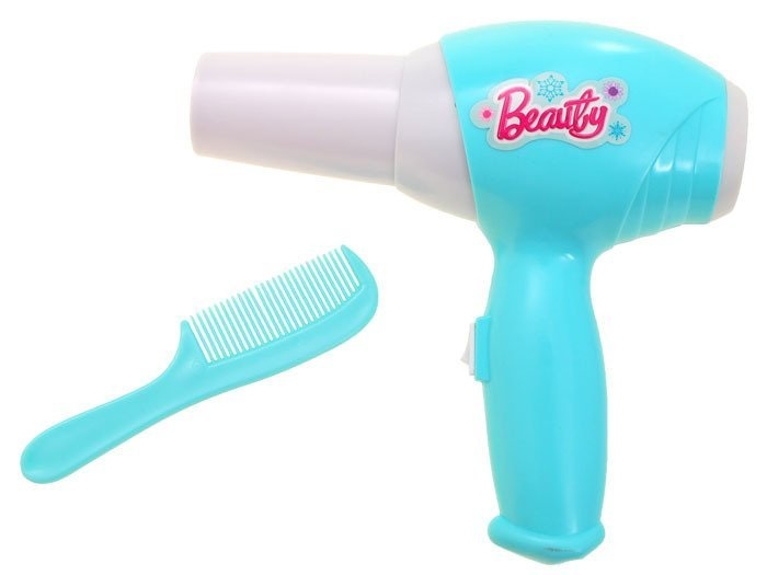 Kaptafel kind - 45x28x72 cm - met spiegel & accessoires - blauw