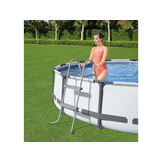 Zwembad trap - Bestway - 84 cm hoog - antislip treden - grijs