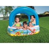 Kinderzwembad met dakje - Bestway -  147x147x122 cm - blauw