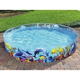 Kinderzwembad - Bestway -  ⌀244x46 cm - transparant - zeedieren