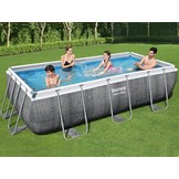 Bestway zwembad - met pomp en trap - 404x201x100 cm - rotan