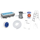 Bestway zwembad - met pomp en trap - 404x201x100 cm - rotan