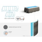 Bestway zwembad - met pomp en trap - 404x201x100 cm - rotan