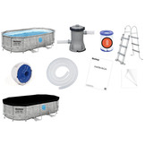 Bestway zwembad - Power Steel - 427x250x100cm - stenen muur