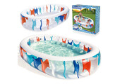 Bestway opblaas zwembad - ovaal - 229x152x51cm - rood wit blauw