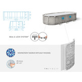 Bestway zwembad - met pomp en trap - 549x274x122 cm - stenen