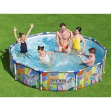 Bestway zwembad - rond - 305x66 cm - 4062 l - safari print