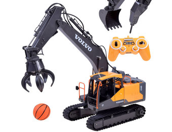 RC Graafmachine - Volvo - draait 660 graden - 1:16 - geel