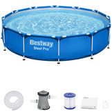 Bestway zwembad met pomp - opzetzwembad - 366x76 cm - blauw