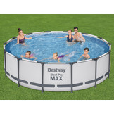 Bestway zwembad - met pomp en zwembad trap - 427x107 cm - wit