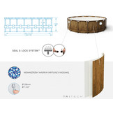 Bestway zwembad - met pomp, trap & afdekzeil - 549x122cm - hout