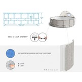 Bestway zwembad - compleet met zonnescherm - ⌀396x107cm - rotan