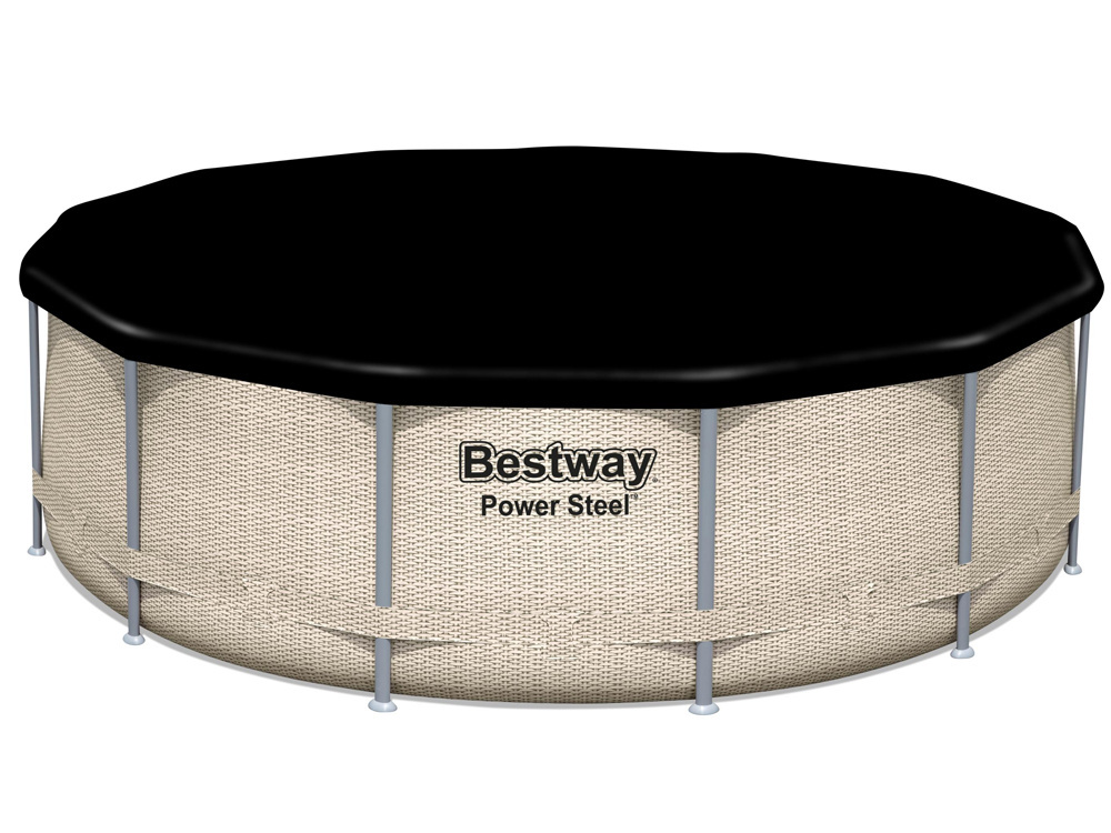 Bestway zwembad - compleet met zonnescherm - ⌀396x107cm - rotan