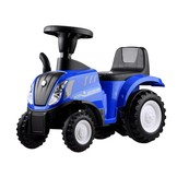 Loopauto - tractor - met aanhanger, schop & hark - blauw