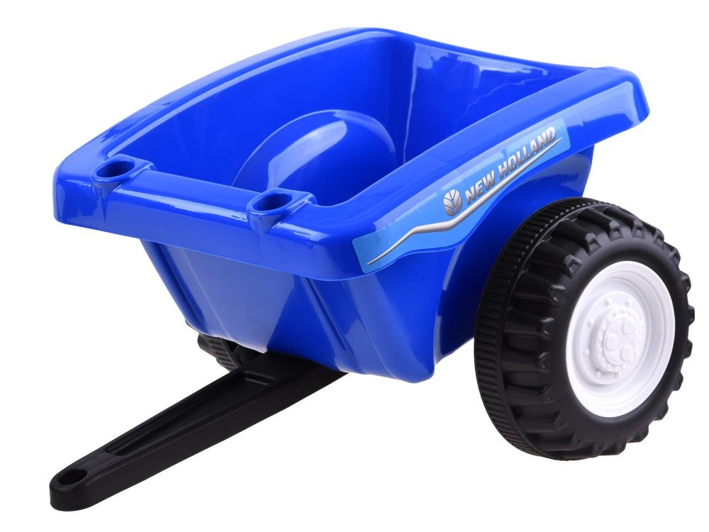 Loopauto - tractor - met aanhanger, schop & hark - blauw