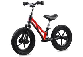 Loopfiets - 2 jaar - luchtbanden - lichtgewicht - rood, zwart