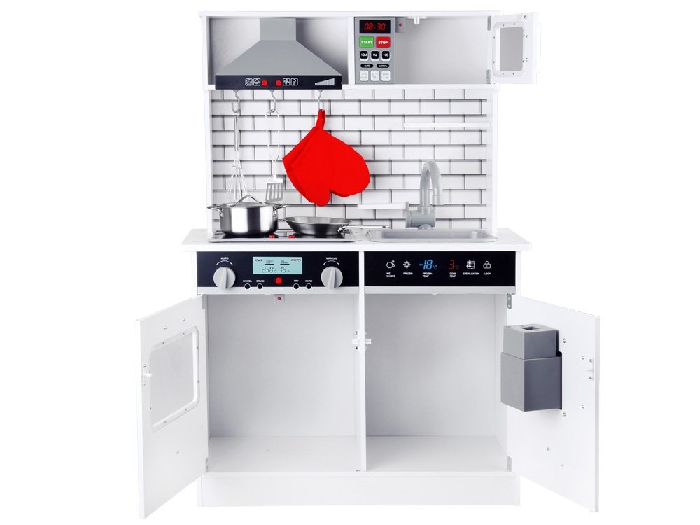 Speelgoed keuken - hout - met licht en geluid - 65x30x92 cm - wit