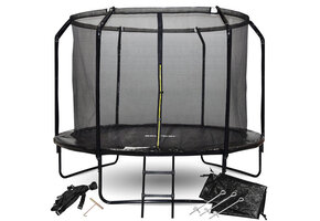 Trampoline met net - 304 cm - 10FT - tot 150 kg - zwart