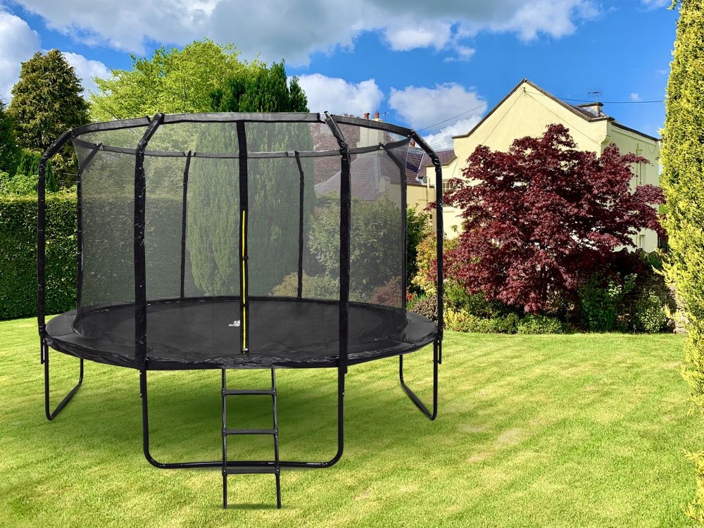 Trampoline met net - 366 cm - 12FT - tot 150 kg -  zwart