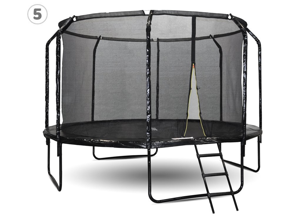 Trampoline met net - 366 cm - 12FT - tot 150 kg -  zwart