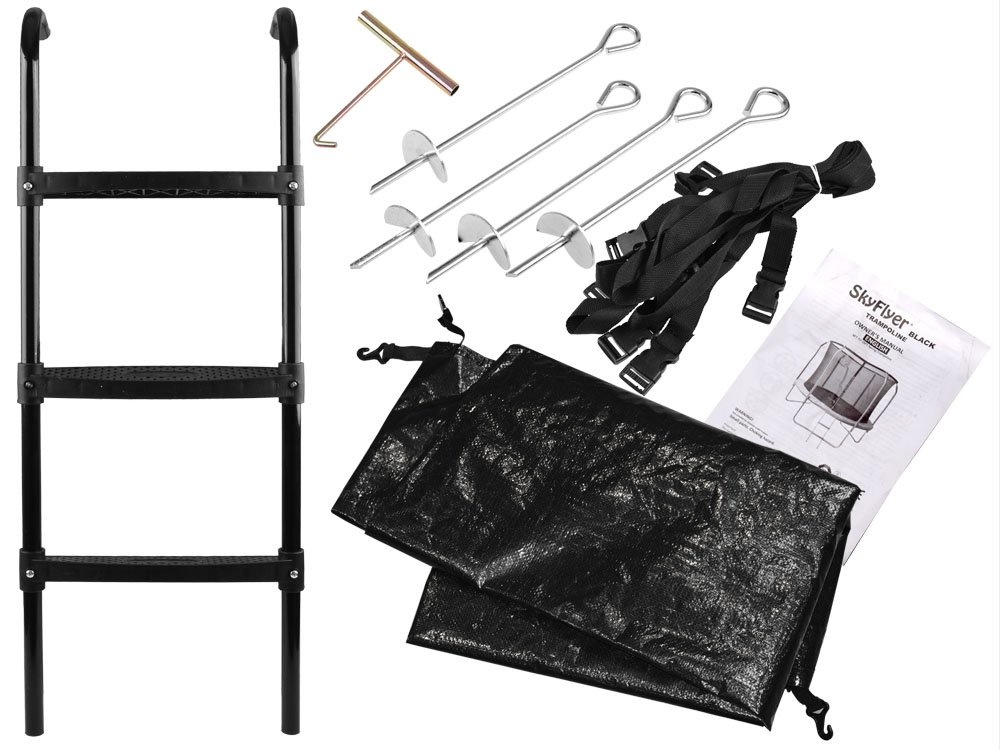 Trampoline met net - 366 cm - 12FT - tot 150 kg -  zwart