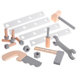 Werkbank kind - met speelgoed gereedschap - 45x26x66 cm - hout