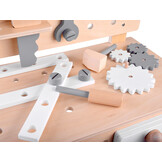 Werkbank kind - met speelgoed gereedschap - 45x26x66 cm - hout