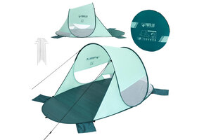 Pop up strandtent - 200x120x90 cm - met UV-bescherming - groen