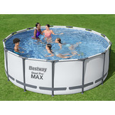 Bestway zwembad - met pomp en zwembad trap - 396x122 cm - wit